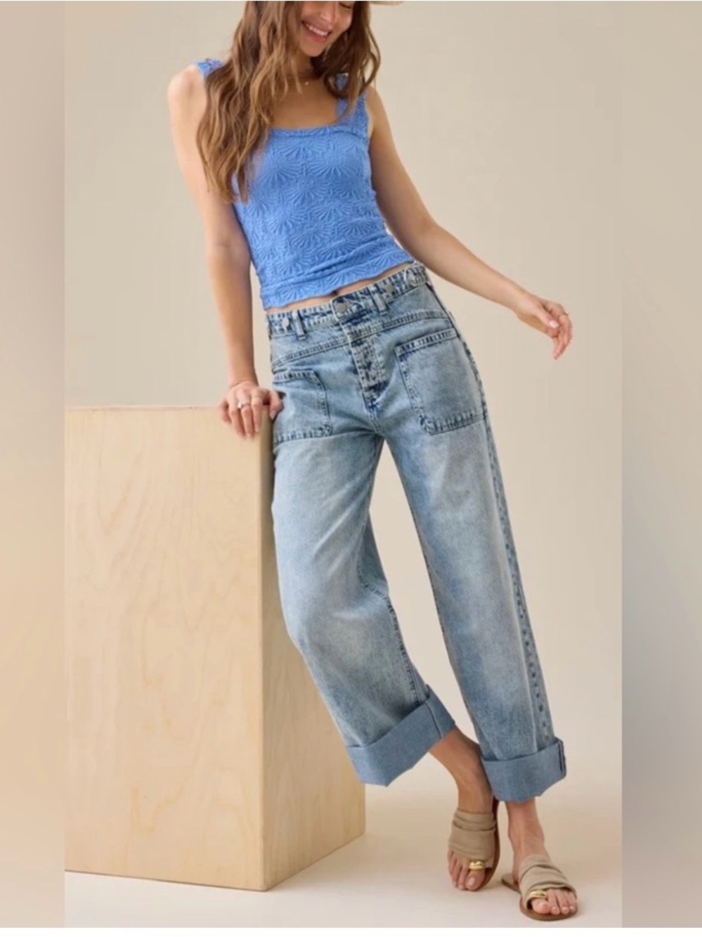 Altar’d State Light Blue Women’s Relaxed Fit Jeans